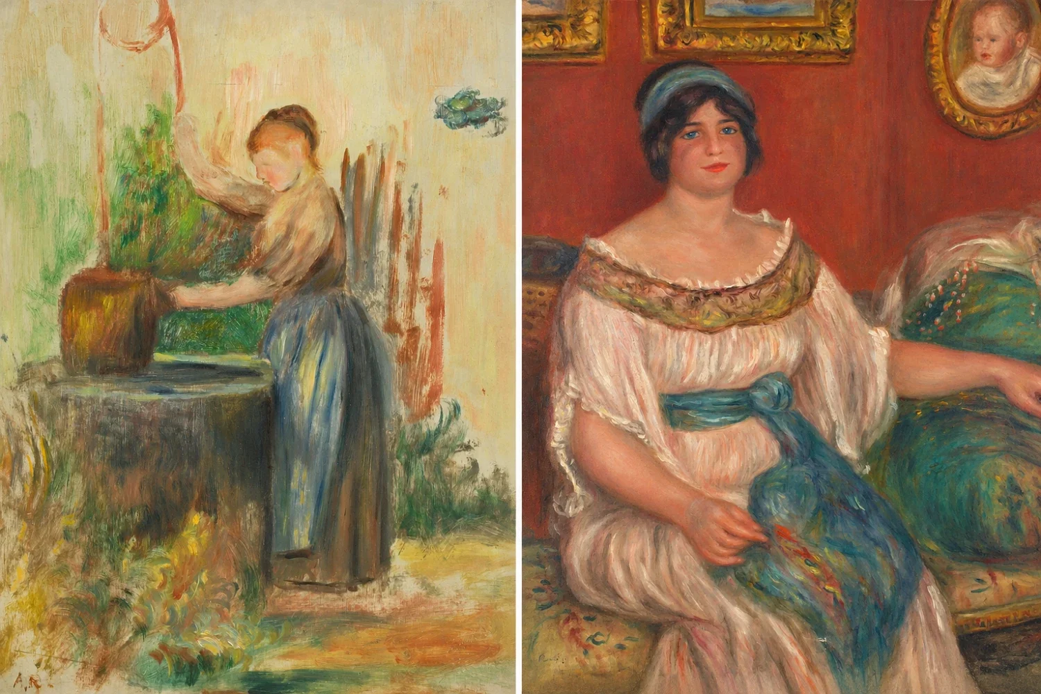 Mujer Del Pozo Y Retrato De Colonna