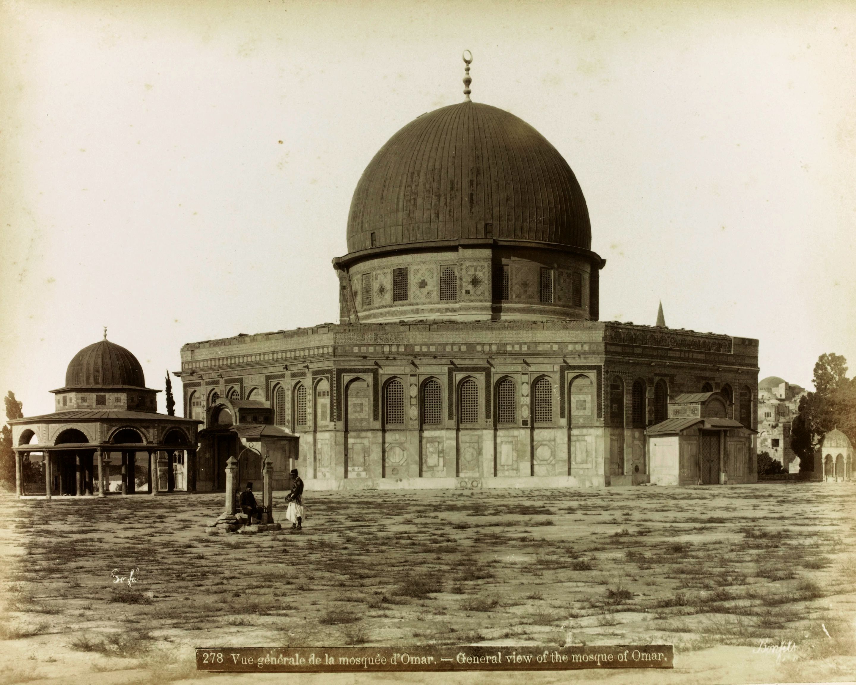 Photographies De Terre Sainte Jerusalem Ff Marroum 1880S View Of The Mosque Of Omar