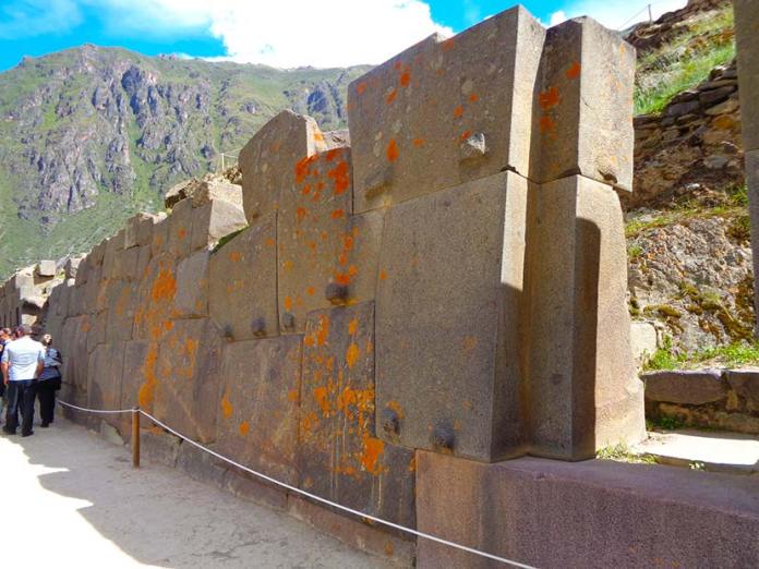 Antigo Sistema Aqueduto Ollantaytambo Peru Imagem de Stock