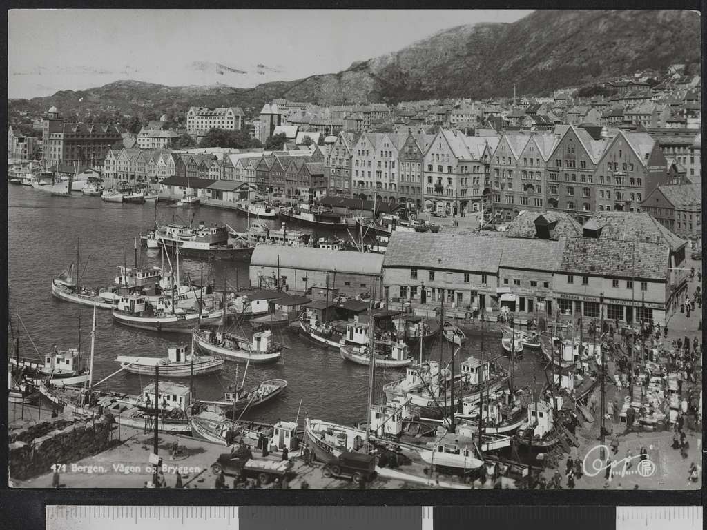 Bergen Vagen Og Bryggen No Nb