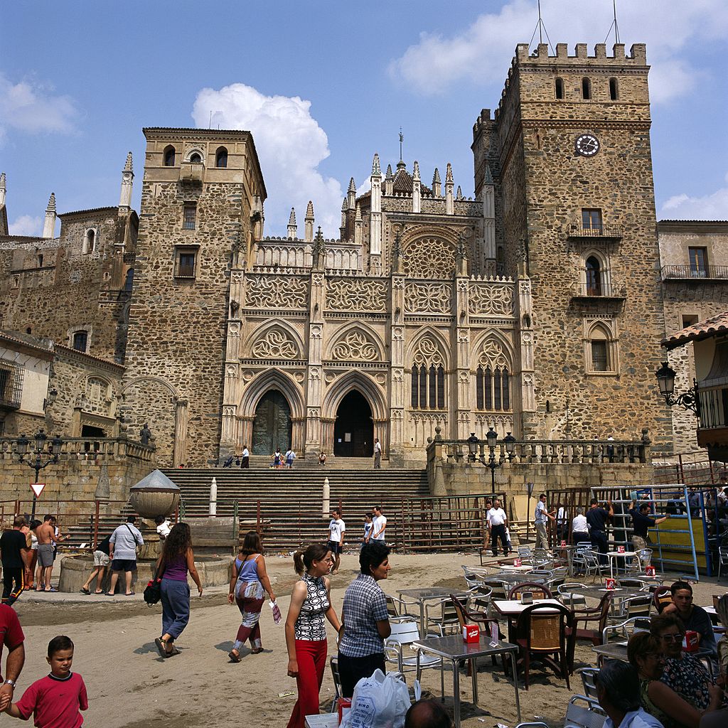 Front The Royal Monastery Of Santa Maria Of Guadalupe
