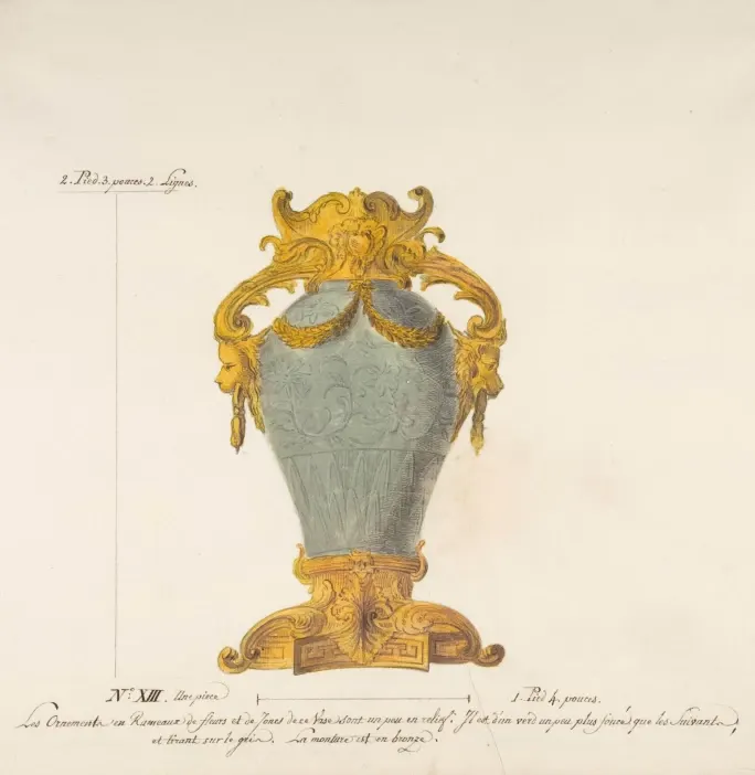 A Gilt Bronze Mounted Chinese Celadon Porcelain Vase The Porcelain Ming Dynasty The Mounts Louis Xv