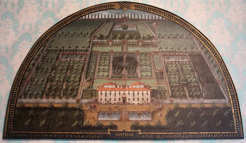 Giusto Utens Lunette Delle Ville Medicee Castello