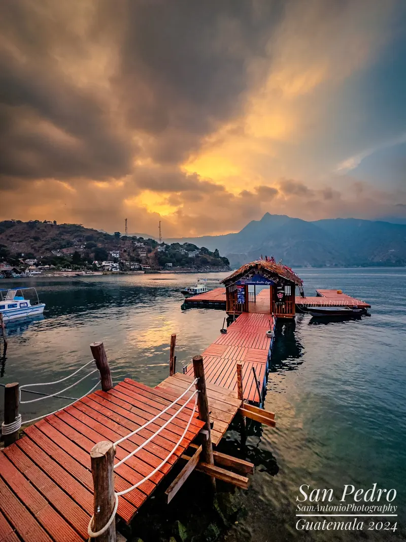 Sunset In San Pedro La Laguna Lake Atitlan