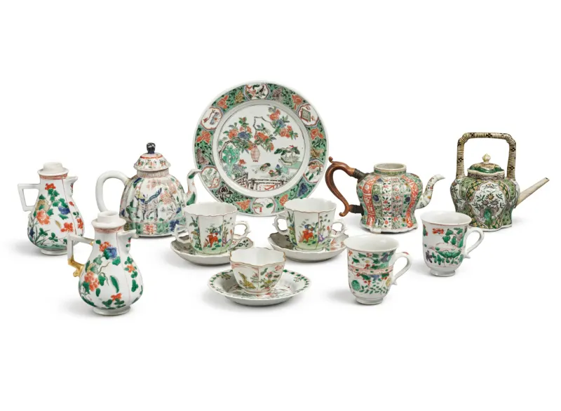 A Group Of Famille Verte Wares Qing Dynasty Kangxi Period