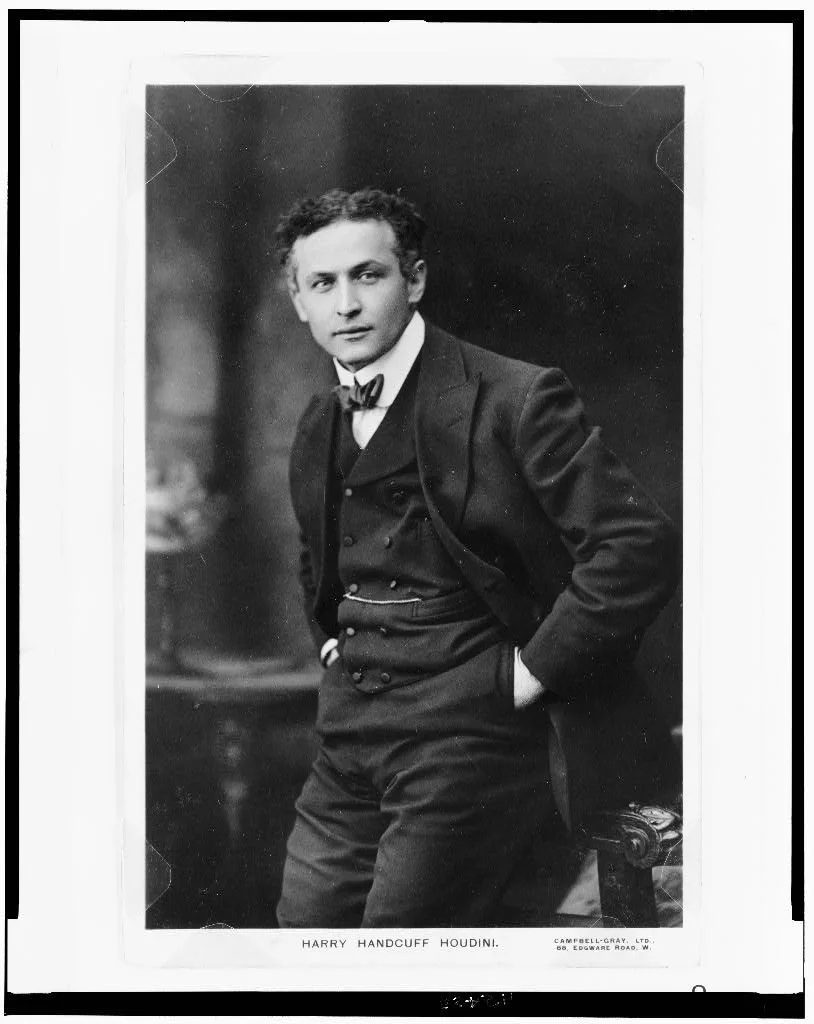 Harry Houdini, probably 1913. Photograph by Campbell-Gray, Ltd. Library of Congress, McManus-Young Collection. No known restrictions on publication.