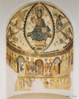th century fresco once decorated the apse of the small church of Santa Maria del Mur