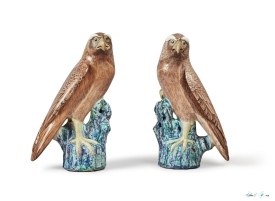 A Rare Pair of Chinese Export Figures of Hawks Qing Dynasty, Qianlong Period.jpeg