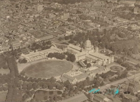 Aerial photo of the Royal Exhibition Building 