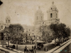 Basilica of San Francisco Lima Peru old photo