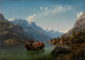 Bridal Procession on the Hardangerfjord Adolph Tidemand and Hans Gude 
