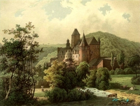 Castle Burresheim painting by Sammlung Duncker