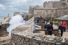 Castle Cornet Guernsey  cannon salutes for the life of Elizabeth II