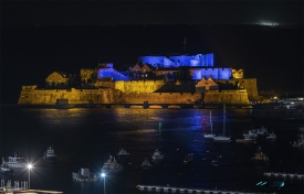 Castle Cornet in Guernsey with Ukraine
