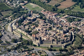 Cite de Carcassonne aerial view