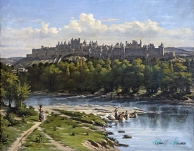 Cite de Carcassonne painting