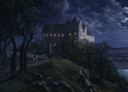 Ernst Ferdinand Burg Scharfenberg at Night