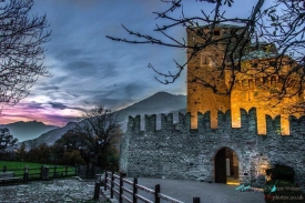 Fenis castle medieval castle in Aosta Valley