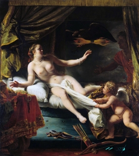 Ferdinand Bol Aegina wacht op de komst van Zeus