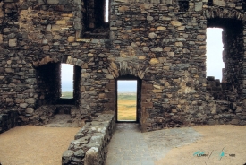 Harlech Castle in Gwynedd windows