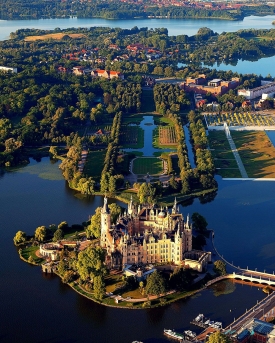 Neuschwanstein of the North drone view