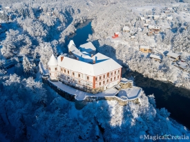 Ozalj Castle with snow