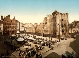 Photochrom picture of the castle in 