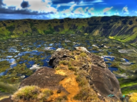 Rano Kau crater lake