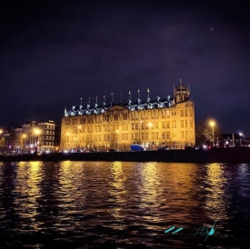 Royal Palace of Amsterdam from the Canal