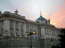 Royal Palace of Madrid view from Sabatini Gardens