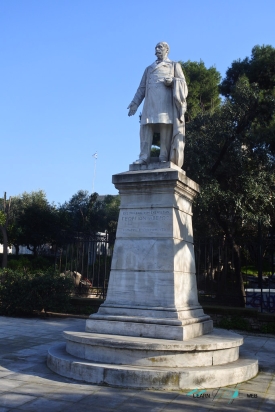 Statue of George Averoff who paid for rebuilding of Panathenaic stadium for 