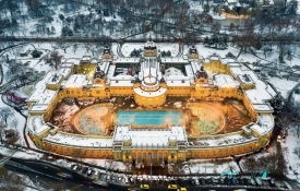 Szechenyi Thermal Bath budapest in winter