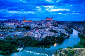 The Historic City of Toledo of night