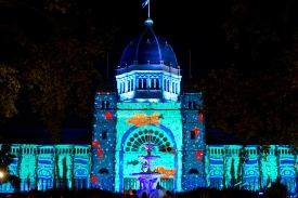 The Royal Exhibition Building Melbourne blue