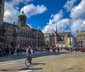 The Royal Palace of Amsterdam point for Dam Square