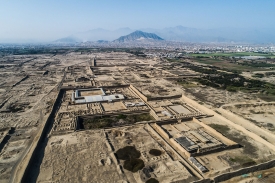 aerial view of Chan Chan Peru