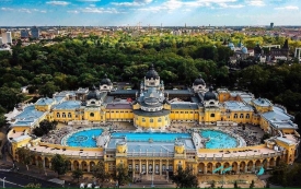 aerial view of The Szechenyi Thermal Bath Budapest