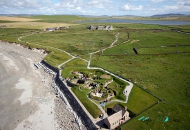 aerialview of Skara Brae