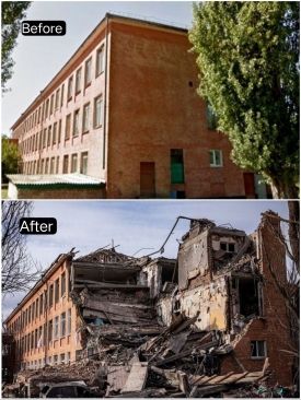 destruction in the Ukrainian city of Mariupol