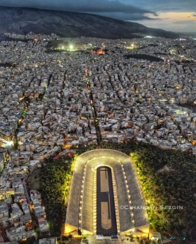 lights of the Panathenaic Stadium Athens