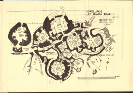 map of the layout of Skara Brae