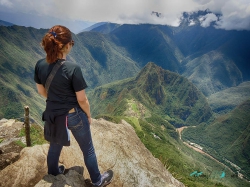 peru mountain machu picchu woman