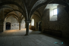 promenoir Inside of the Benedictine abbey Mont St michel
